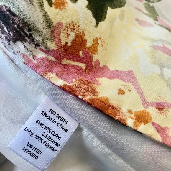 Coldwater Creek Blazer Jacket Floral Cotton Stretch Fully Lined - Picture 6 of 9